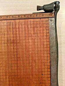 Vintage Wood Guillotine cutter trimmer
