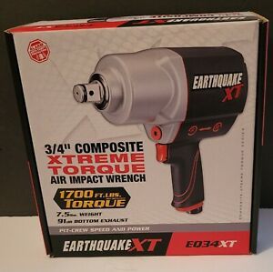 Earthquake 3/4&#034; Drive Air Impact Wrench Composite Xtreme Torque Tool EQ34XT