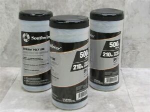 Lot of 3 NEW Southwire PL500 500&#039; 210 lbs Tensile Strength Poly Line 1500&#039; TOTAL