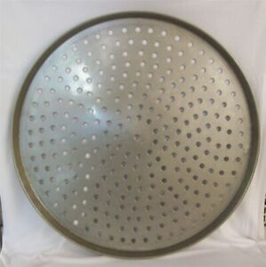 Restaurant Equipment Supplies 24&#034; Stainless Steel Perforated Pizza Pan