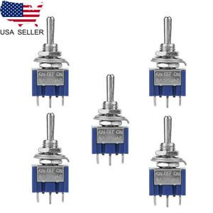 NEW 5 Pcs 3 Position Micro Mini Toggle Switch MTS-103 ON-OFF-ON 6 Amp, AC125V US