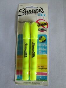 2 Pack Fluorescent Yellow Sharpie Gel Highlighters