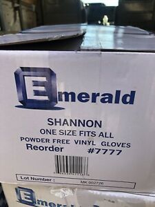 1000 EMERALD POWDER FREE VINYL GLOVES- 100 PACKS OF 10-ONE SIZE FITS ALL