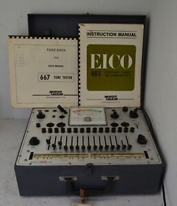 Eico 667 Tube Tester Dynamic Conductance Tube Transistor Tester For Parts Repair
