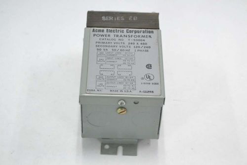 Acme t-53004 voltage 1ph 240x480v-ac 120/240v-ac transformer b351915 for sale
