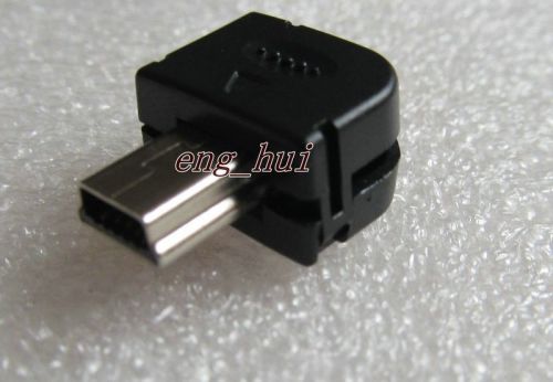 Mini USB 5 Pins Male 90° Right Angle Plug Socket with + Plastic Cover 50 pcs