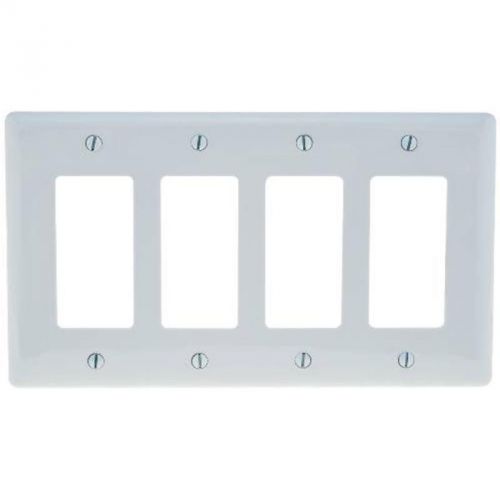 Decorator Wallplate Midi 4-Gang White NPJ264W HUBBELL ELECTRICAL PRODUCTS