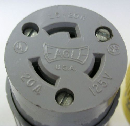 NOS Dealer leftover Eagle 3 pin locking receptacle L5-20R 20A 125V