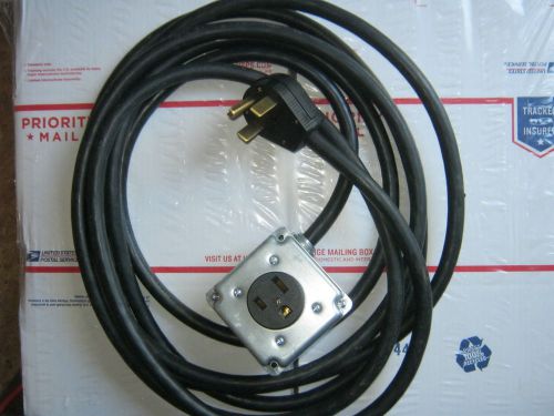 Nema 14-30, 14-50, full kva plug to welder receptacle adaptor 40ft long 100% new for sale