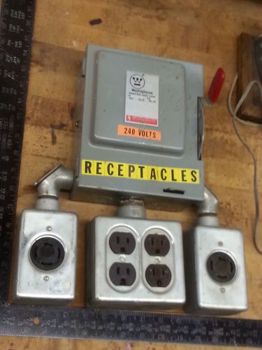 WESTINGHOUSE GF-421N 240V 60A SAFETY SWITCH DISCONNECT; Apppleton attach; outlet