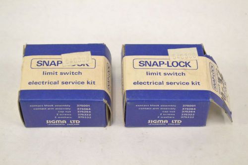 Lot 2 new sigma 375001 electrical snap lock limit switch service kit b309829 for sale