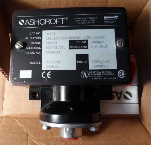 Ashcroft B424S General Purpose Pressure Switch 480 VAC 400 PSI NIB