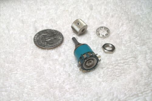 1 Rotary Switch  w/knob  2P/5T   non-shorting smaller size (1/2&#034;dia.) switch
