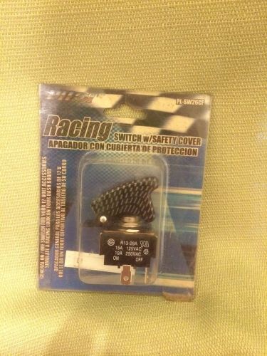 Pilot Racing Switch w/Safety Cover, Black &amp; Grey PL-SW26CF