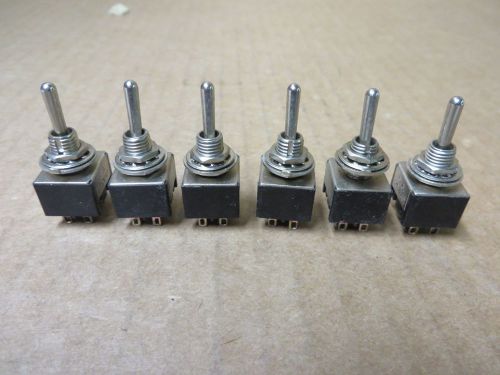 TOGGLE SWITCH mini switch 6 PIECE GROUP 3 position 6 terminal 125V-6A  UNUSED