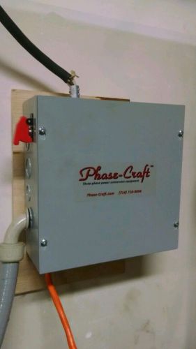Phase craf phasecraft t 5hp rotary three phase rotary converter control box for sale