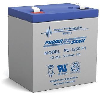 Sealed Lead Acid Battery 12V 5.0AH 250mA FASTON 0.187&#034;x0.032&#034;
