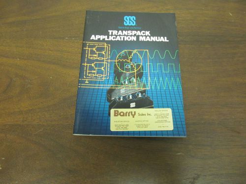 SGS TRANSPACK APPLICATION MANUAL, 1985, 136 PAGES, USED, SOFT BOUND