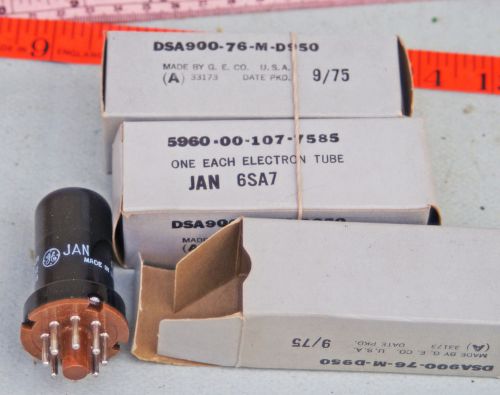 3 new in military boxs 6AS7 vacuum tubes GE brown base