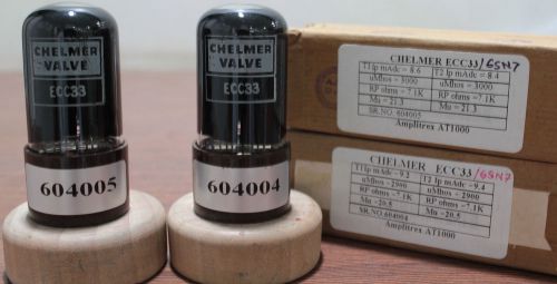 1matched pair NOS  ECC33 6SN7GT Brimar boxed by chelmer made in UK #604004&amp;5