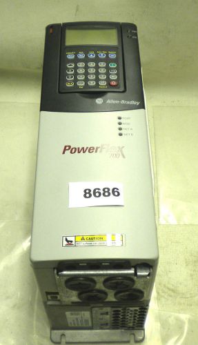 (8686) allen bradley power flex 700 20bd2p1a3aynanc0 480vac 3ph 2.1a for sale