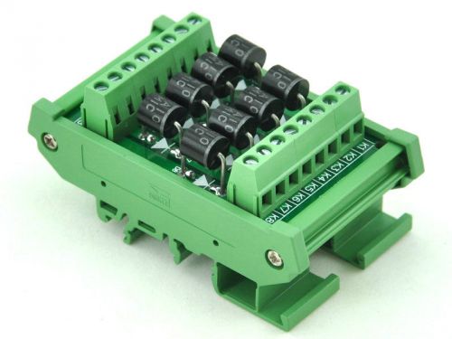 Din rail mount 6 amp 1000v 8 individual diode module, 6a10. for sale