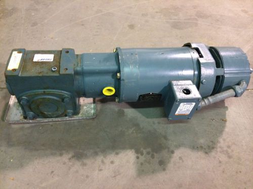 Reliance electric brake motor 1 hp 3ph p14x7206 tigear 2 20:1 gearbox 23s20r nos for sale