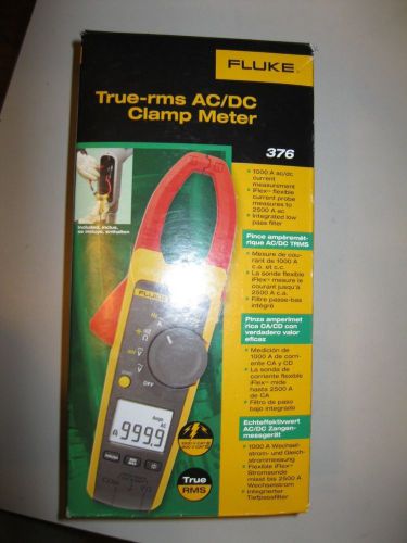 Fluke 376 true rms ac/dc clamp meter with i2500-18 iflex flex cable brand new for sale