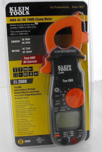 Klein Tools CL2000 400A AC/DC True RMS Clamp Meter - NEW - Free Shipping SEALED
