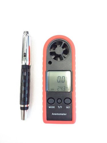Digital lcd mini anemometer wind speed temperature wind chill indication meter for sale