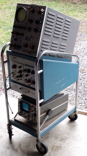 Tektronix oscilloscope, mobile cart, type 531, type 1a7a, hewlett packard 1740a for sale