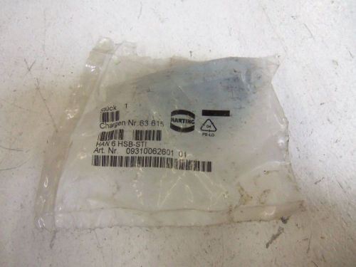 HARTING HAN6HSB-STI CONNECTOR 6PIN MALE INSERT *NEW IN FACTORY BAG*