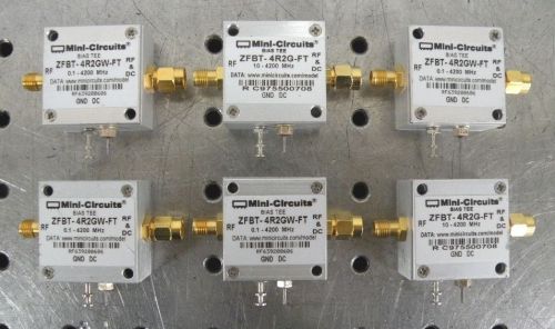 C113079 lot 6 mini-circuits zfbt-4r2gw-ft bias tee (0.1-4200mhz) sma rf units for sale