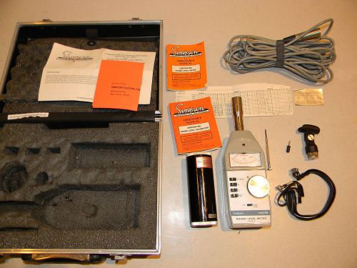 Simpson model 886 sound level meter with 890 calibrator, case and accessories for sale