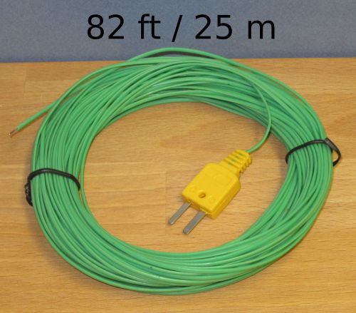 Extra long 82ft 25m k-type thermocouple wire for digital thermometer temperature for sale