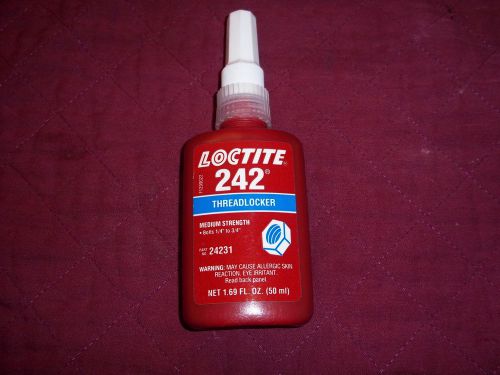 (1)Loctite 242 Blue Medium Strength Threadlocker Adhesive.1.69fl.oz&#034;NO RESERVE&#034;