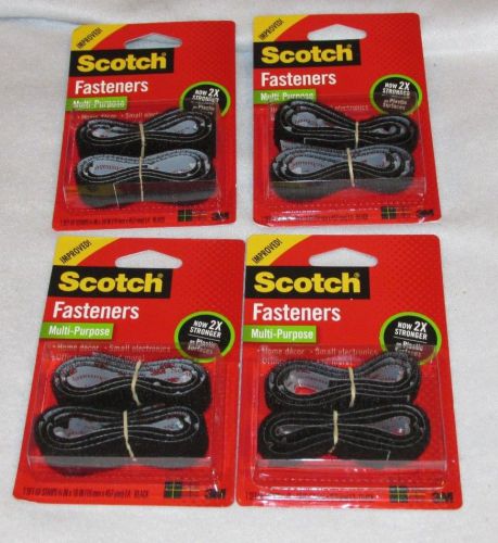 4 Packages of Scotch Fasteners Multi-Purpose 2X Stronger 1 Set 3/4&#034; x 18&#034; RF7011