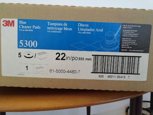 Brand new case 22&#034; inch 3m  blue floor scrubbing / cleaning pads  #5300 for sale