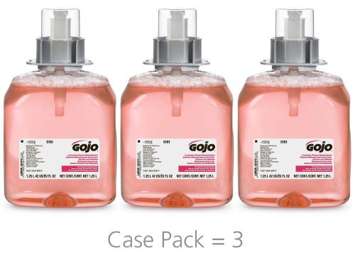 GOJO 5161-03 1250 mL Luxury Foam Handwash-General Purpose-Pre Lathered-Case of 3