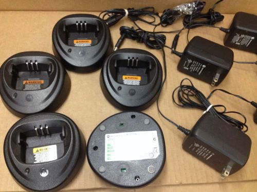 Lot 5 oem motorola charger  cp200, cp150,pr400,cp200d, tested used. for sale