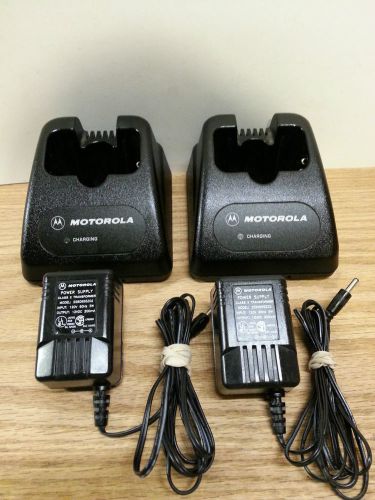 Lot of 2 genuine motorola 2-way radio chargers for sp50 sp50+ htn9014/a/c for sale