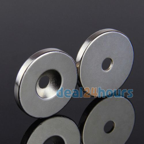 2pcs Strong N35 Magnets D 35mm x 5mm Hole: 5mm Rare Earth Craft Neo Neodymium