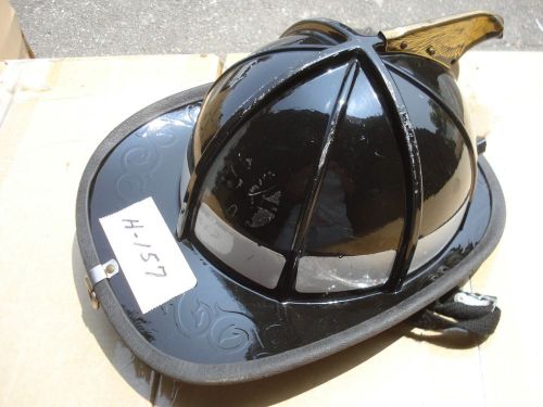 Cairns 1010 helmet + liner firefighter turnout bunker fire gear ...#157 black for sale