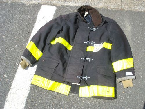 48x35 Big Black Jacket Coat Firefighter Bunker Fire Gear BODY GUARD....J265