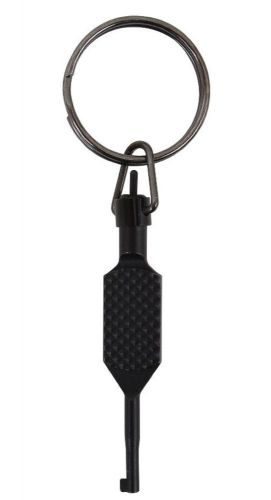 Black flat knurled swivel handcuff key 10198 for sale
