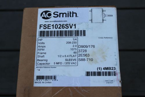 AO Smith Blower Motor Model # FSE1026SV1