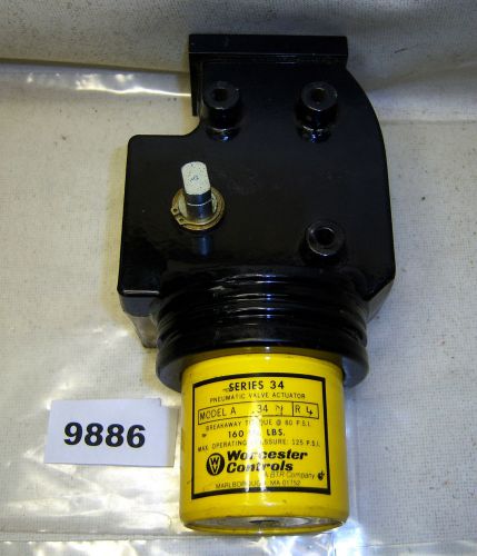 (9886) worcester controls pneumatic actuator a-34-r4 for sale