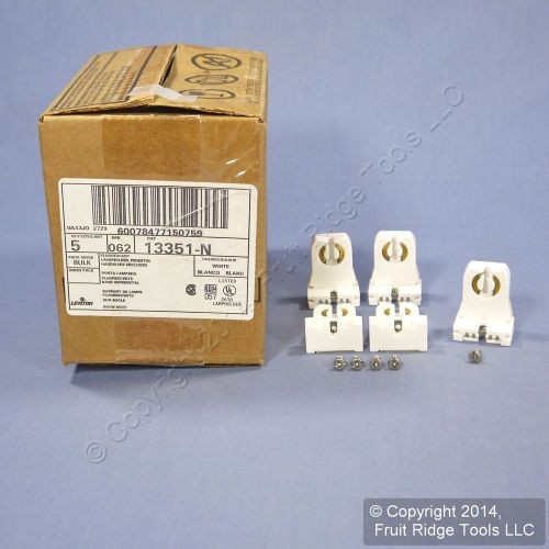5 leviton fluorescent lamp holders t-8 t-12 light socket g13 base 660w 13351-n for sale