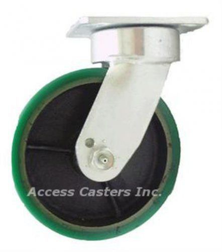 5pklcs 5&#034; kingpinless swivel plate, caster poly on iron wheel, 1000 lbs capacity for sale