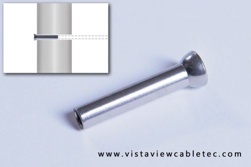 Vistaview stemball swage with gray cap for cable railings (for 1/8&#034; cable) for sale